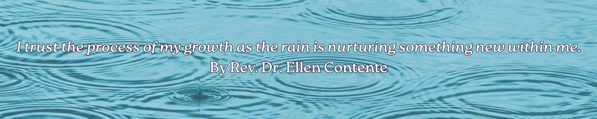 picture of raindrops in a puddle with the article affirmation.